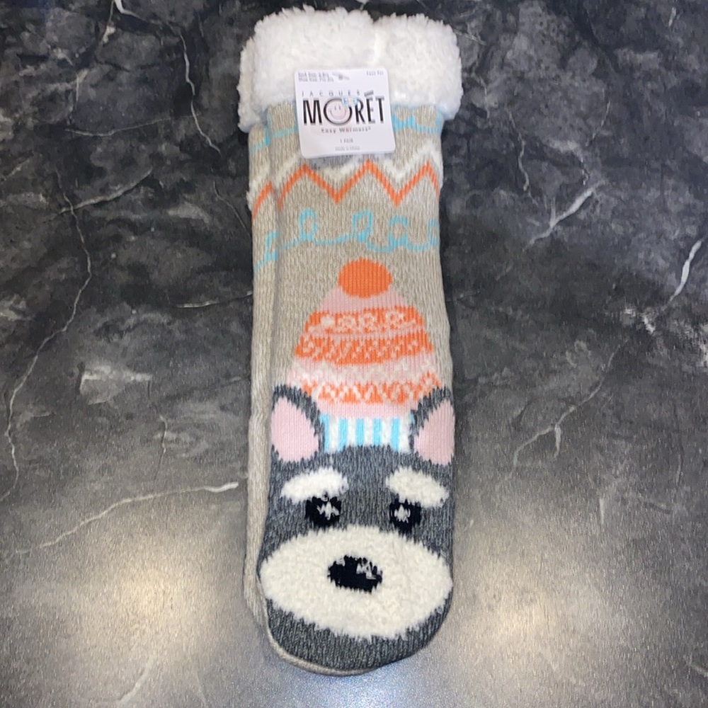 Kids Moret Cozy Warmers Dog Gripper Socks
